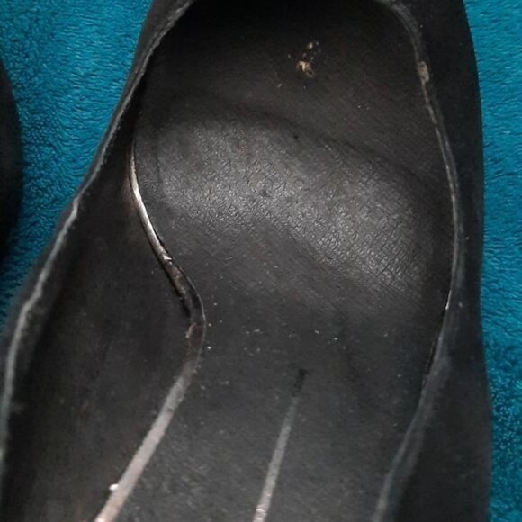 Dolce Vita Black Suede Leather Chunky Platform High Heel Pump Size 10 - Picture 12 of 16